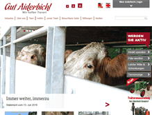 Tablet Screenshot of gut-aiderbichl.com